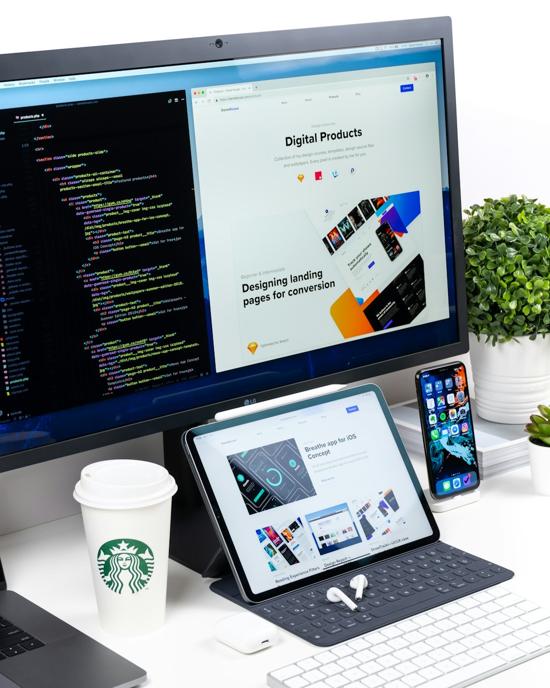 Responsive website on devices