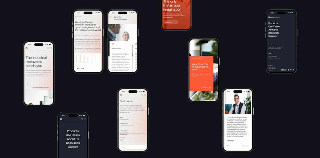 Mobile website designs